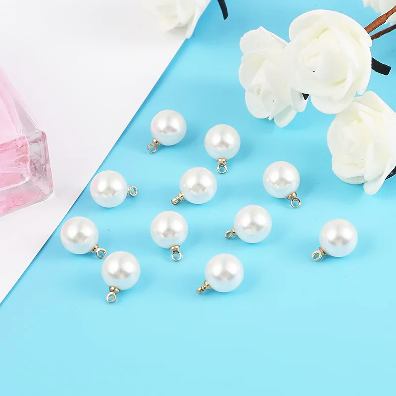 Белые жемчужные бусы украшение кулон из АБС-пластика слоновой кости гвоздики для