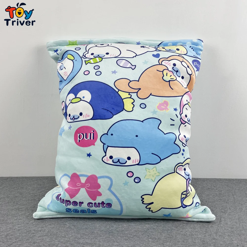 Плюшевые игрушки Kawaii морской лев котик мягкие морские животные кукла подушка для