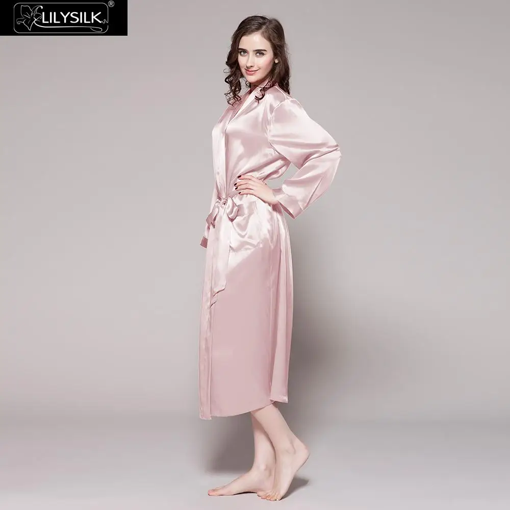 LilySilk халат женский кимоно пеньюар домашняя одежда для женщин шелковый 100%