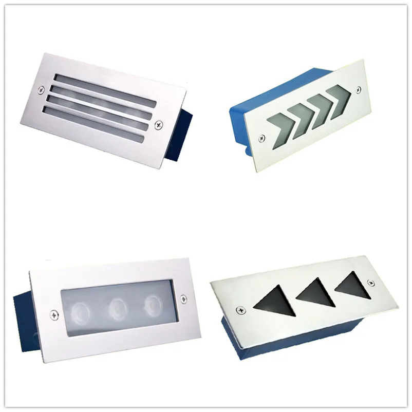 3 Вт светодиодный подземный светильник лампа для лестницы квадратных утопленные