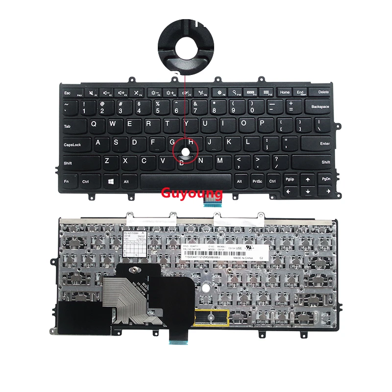 Клавиатура с английской раскладкой для ноутбука Lenovo Thinkpad X230S X240 X240S X250 X260 без