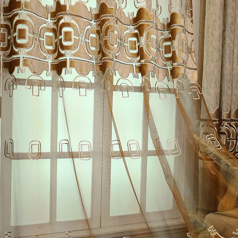 Тюль для кухни спальни гостиной виллы вышитые шторы с вышивкой в китайском стиле