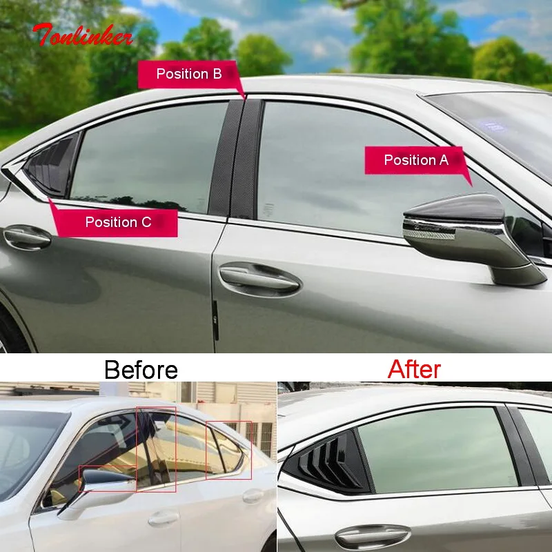Tonlinker наклейка на наружную дверь автомобиля окна крышку столба для LEXUS ES200 260 300H 2018