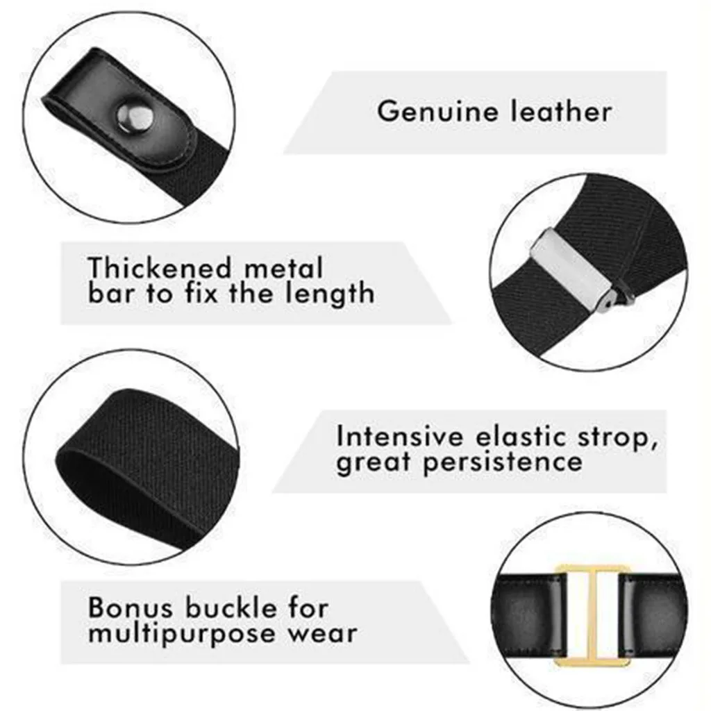 

Buckle-free Waist Belt For Jeans Pants,no Buckle Stretch Elastic Waist Belt For Women/men No Bulge No Hassle Waist Belt#np30