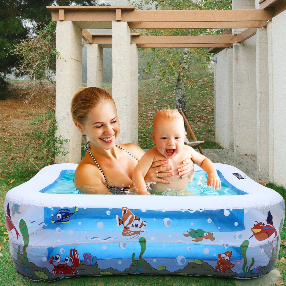 

1pc Inflatable Kiddie Pool Inflatable Swimming Pool Water Pool for