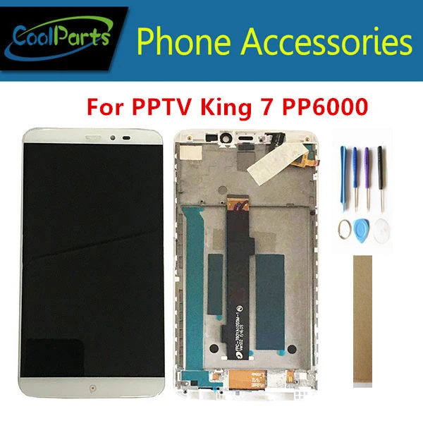 "для PPTV King 7 PP6000 ЖК-экран с сенсорным экраном дигитайзер запасная часть с рамкой с инструментами лента