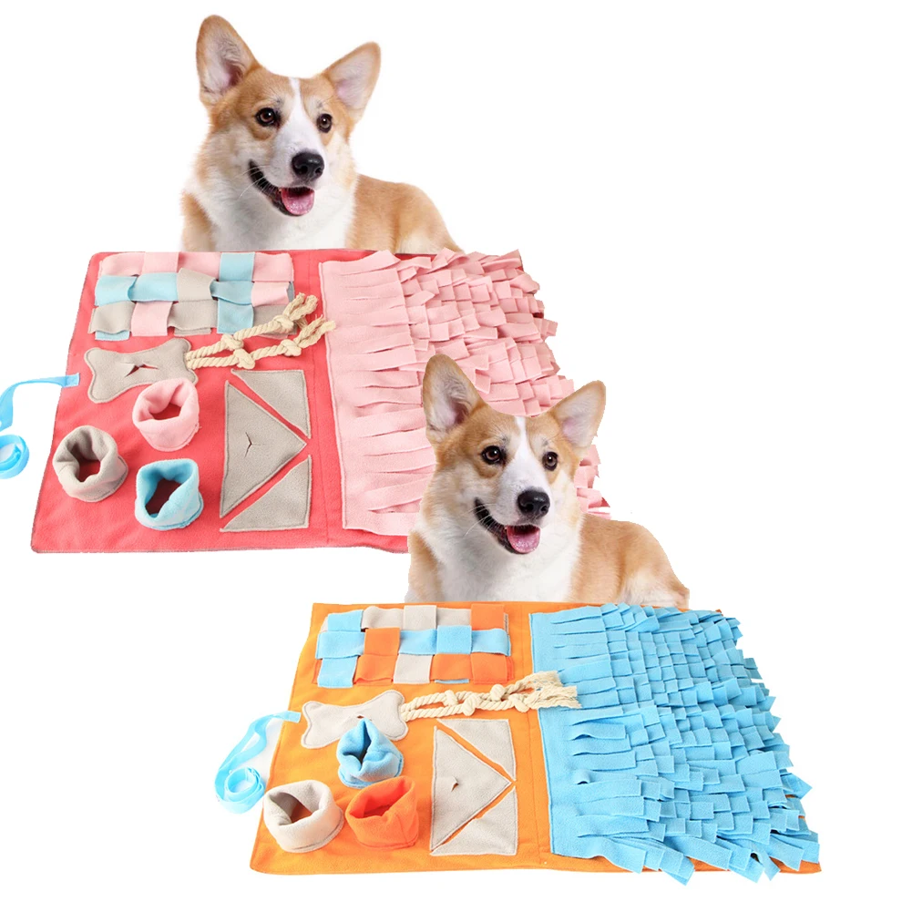 

Universal Non Slip Snuffle Mat Interactive Rectangle Stress Relief Smell Training Pad For Dog With Rope Slow Feeding Durable Toy