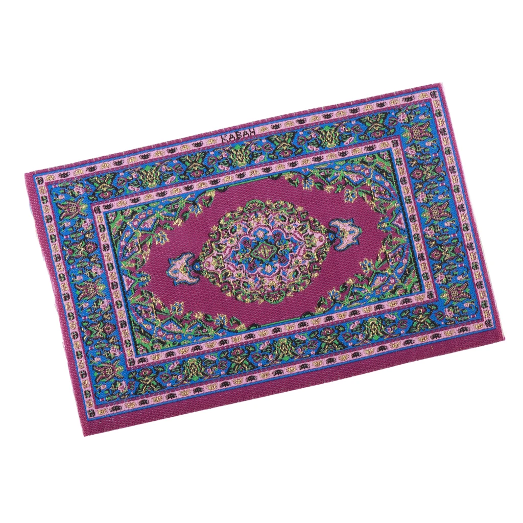 Ручной работы миниатюрный пол ковер вышивка игрушки для 1:12 Масштаб Кукольный