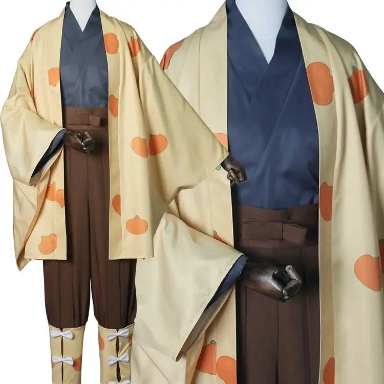 

Demon Slayer:Kimetsu No Yaiba Agatsuma Zenitsu Halloween Kimono Cosplay Costume Dress