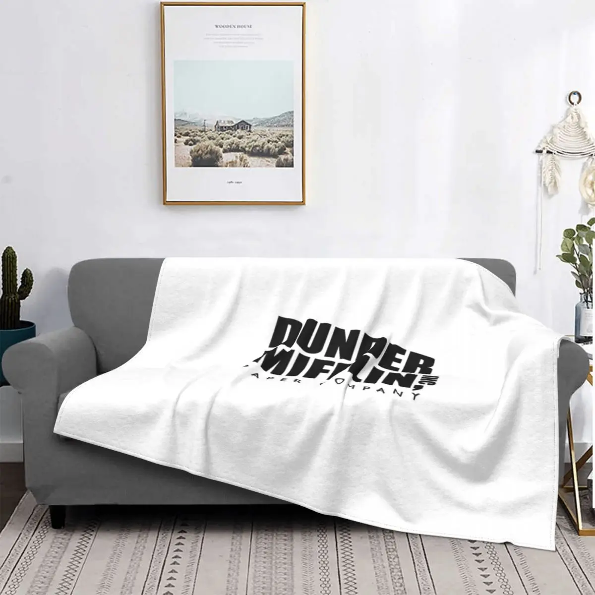 

Офис-Dunder Mifflin, manta a quadros para cama, sofra, manta Thermal para camas