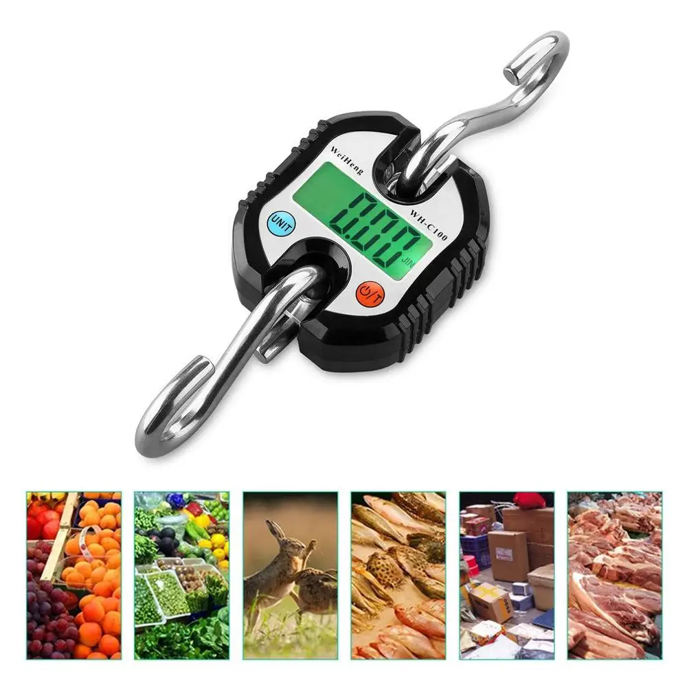 

150kg x 50g Mini Digital Scale For Fishing Luggage Travel Weighing Steelyard Portable Electronic Hanging Hook Scale