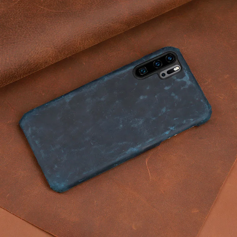 Blue Чехол для телефона huawei P20 P30 Lite mate 10 20 30 lite Pro Y7 Y9 P smart Crazy Horse skin для Honor 8X9 10 V20 P Smart чехол - Цвет: Blue