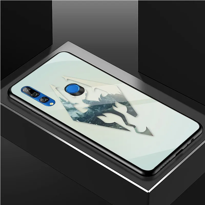 Skyrim логотип DIY Роскошный чехол из закаленного стекла для телефона Huawei Honor 30 20 10 Lite