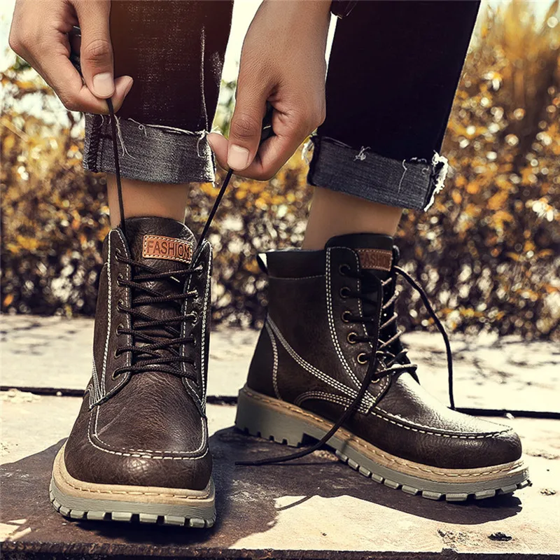 Zapatos De Hombre Mocasines/зимние рабочие ботинки для мужчин большое плюшевое теплое обувь