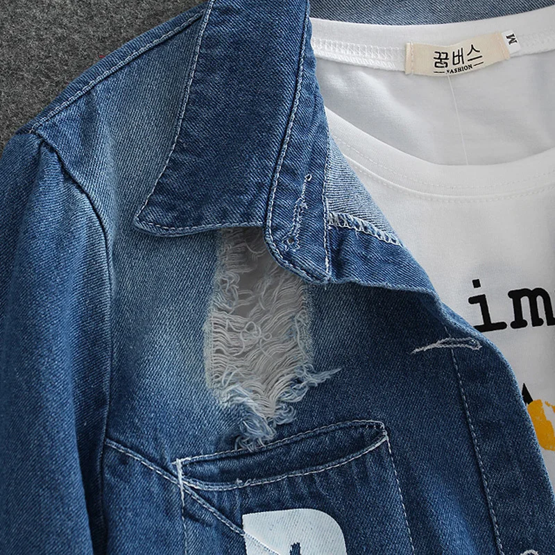 Plus Size 9XL Denim Jackets Autumn Winter Women Jacket Vintage Long Sleeve Loose Female Jeans Coat Casual Girls Outwear | Женская одежда