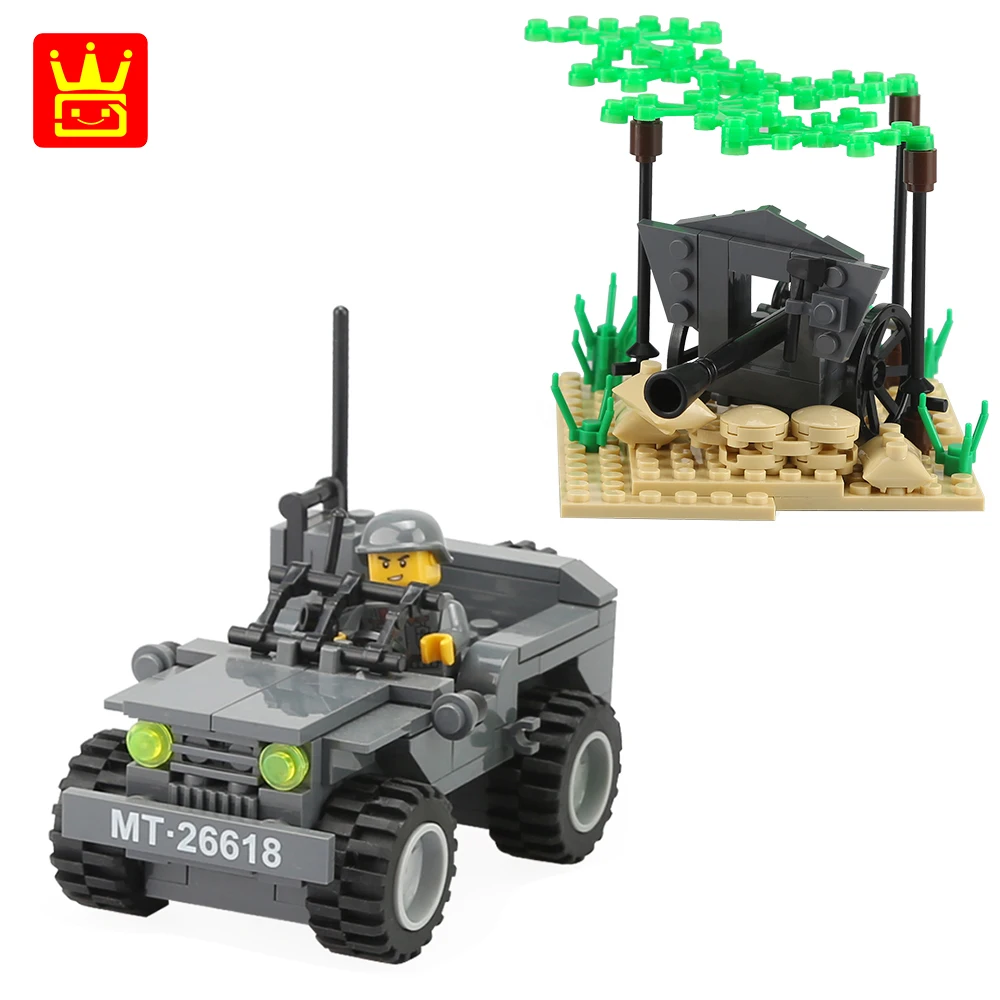 Ww2 военные серии база обороны перевооружение грузовик армии Легион minifigs строительные блоки игрушки для