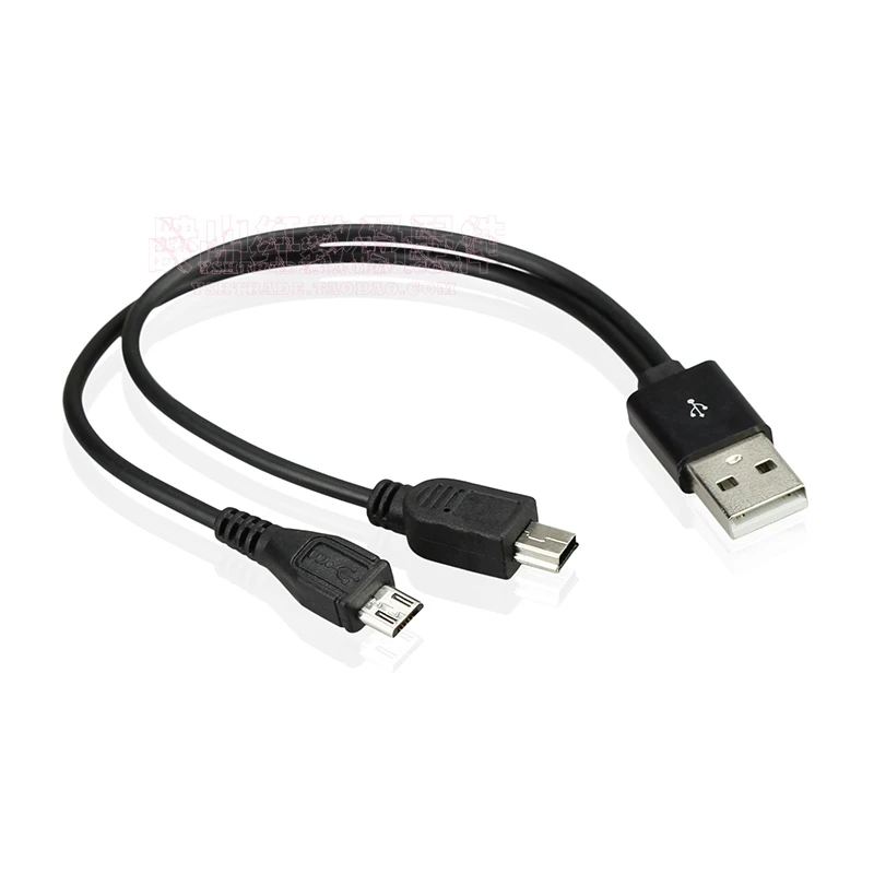 2 в 1 комбинированный мини-usb Micro USB и 0 Micro-USB 5-контактный разъем Y-образный кабель 30