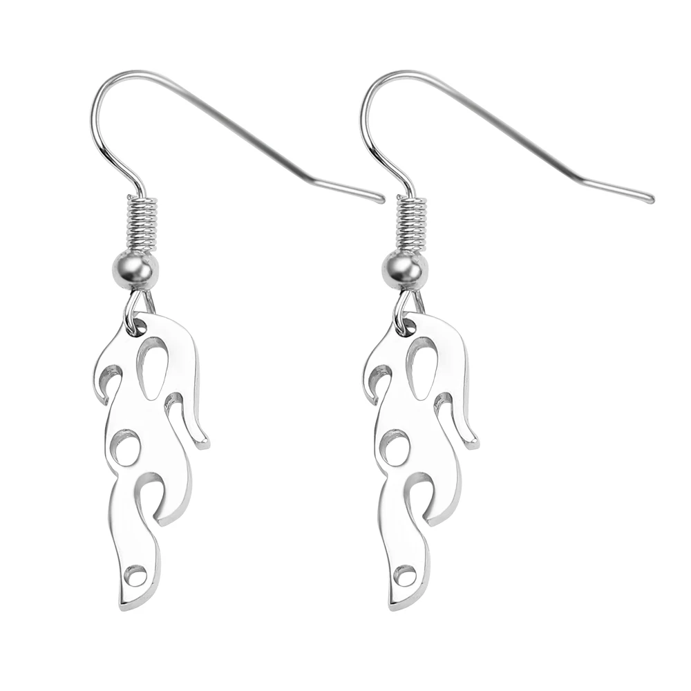 flame earrings Сплав ожерелье Пламя нейтральный Шарм ключицы цепи хип-хоп рок стиль пламя колье ожерелья s лучшие подарки для мужчин или женщин - Окраска металла: flame earrings