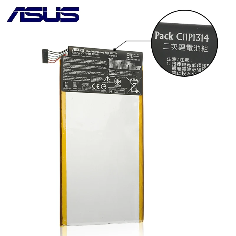 Оригинальный аккумулятор ASUS C11P1314 для планшетного ПК MeMo Pad 10 ME102A 1 дюйма 4980 мА · ч с
