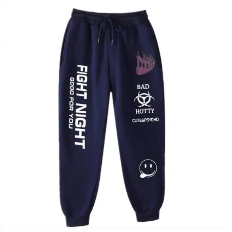 Брюки в стиле хип-хоп для мужчин и женщин флисовые тренировочные штаны с принтом