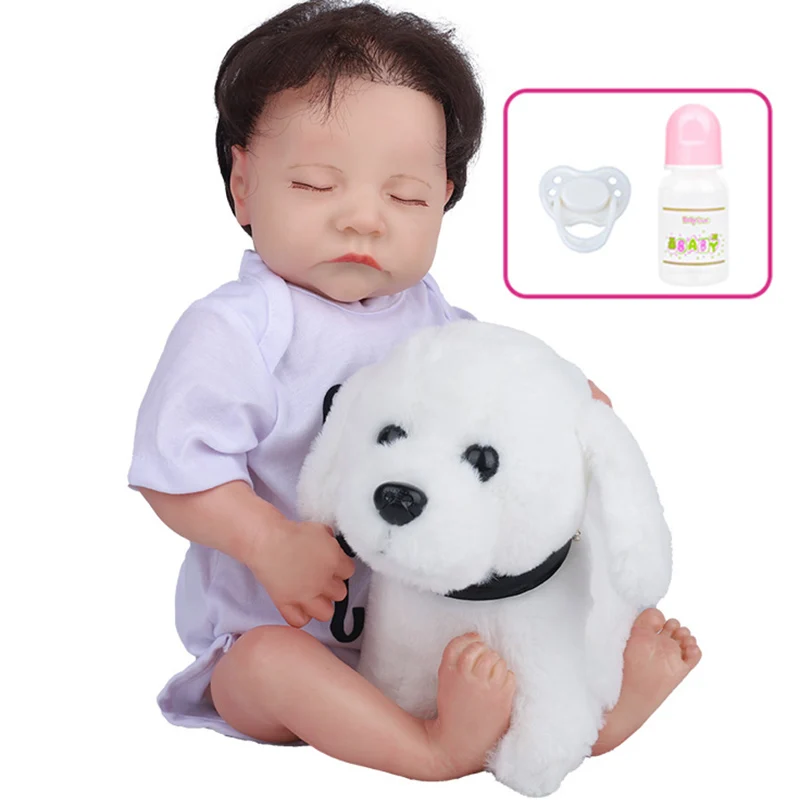 

20 Inch Reborn Baby Doll Adorable Realistic Newborn Babies DOLL Handmade Bonecas Full Body Silicone Doll Bath Toy Birthday Gift