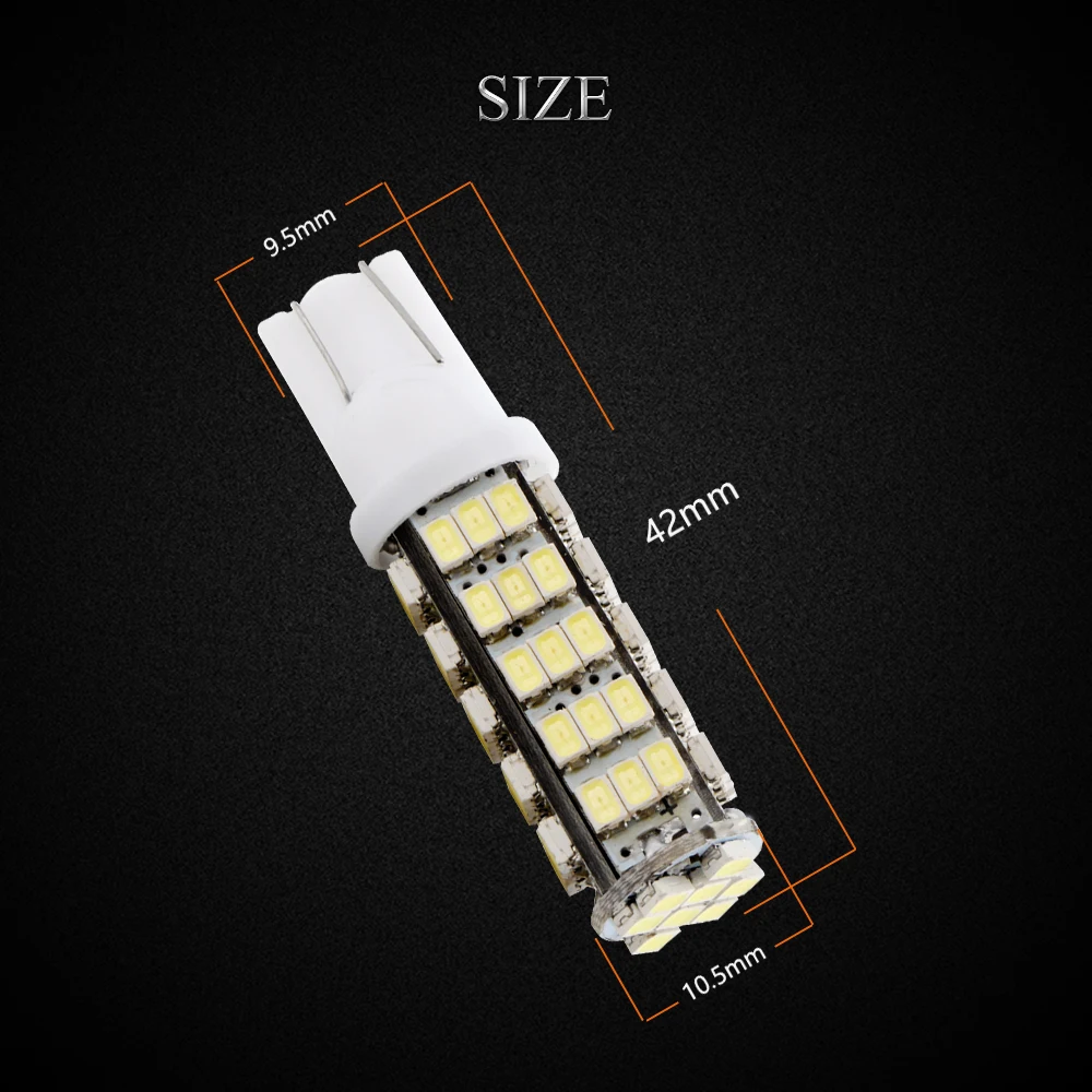 YM E-Bright 100X T10 Led 194 168 1206 68 SMD автомобильный светильник, лампы белого цвета 544Lm, внутреннее освещение, лампа для чтения, автомобильная лампа 12 В