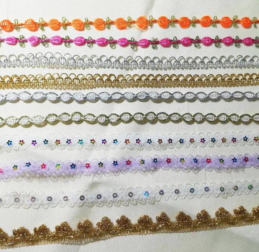 1 м новейшая Серебряная Золотая кружевная ткань гипюровые ленты кружевные с