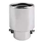 Наконечник универсального автомобильного глушителя, насадка на выхлопную трубу из нержавеющей стали, хромированная отделка, Модифицированная насадка на горло автомобиля, выхлопная система