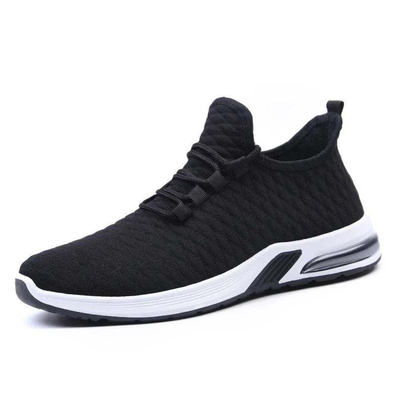 

Autumn Nice Style Flying Lace Up Running Soft Sole Casual Shoes Breathable Lightweight Wear Resistant Air Cushion Sports Shoes