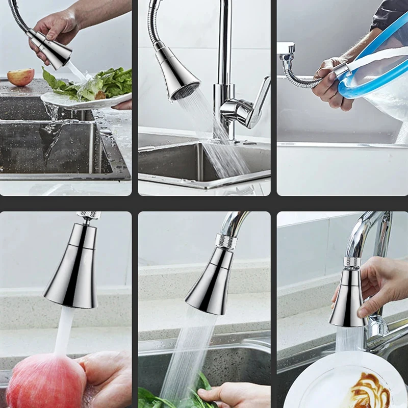 Недавно вращающийся напорный кран 360 ° поворотный опрыскиватель насадка бустер