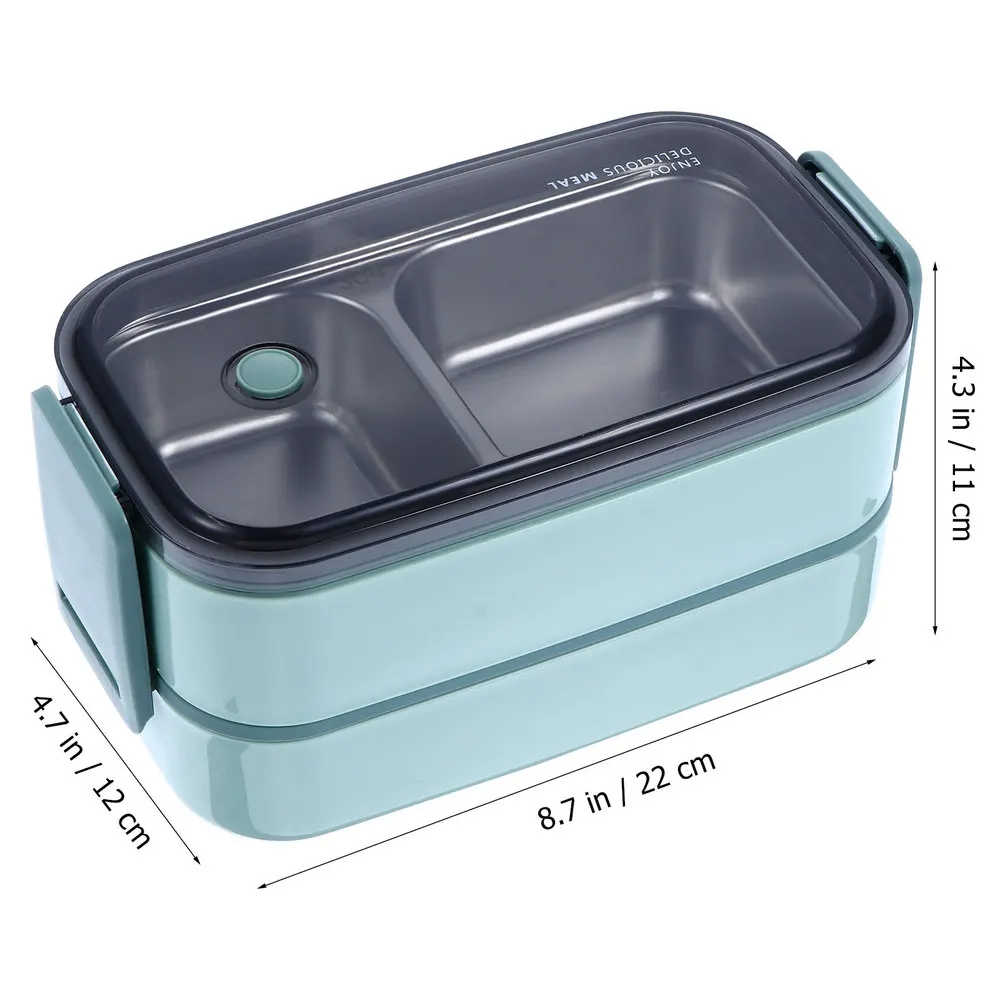 

Stainless Steel Nordic Style Bento Box Double-Layer Food Container