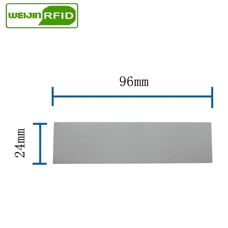 UHF RFID ультратонкая антиметаллическая бирка 915 МГц 868 м EPC Gen2 fixed фиксированные средства 96*24*0,8 мм для печати Пассивная RFID PET этикетка