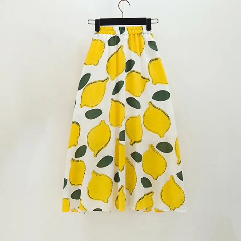 Yellow skirt Комплект из двух предметов, спортивный костюм, летняя консервативная хлопковая зеленая короткая футболка+ зеленая длинная юбка, комплекты для женщин, модные юбки, костюмы, большие размеры - Цвет: Yellow skirt