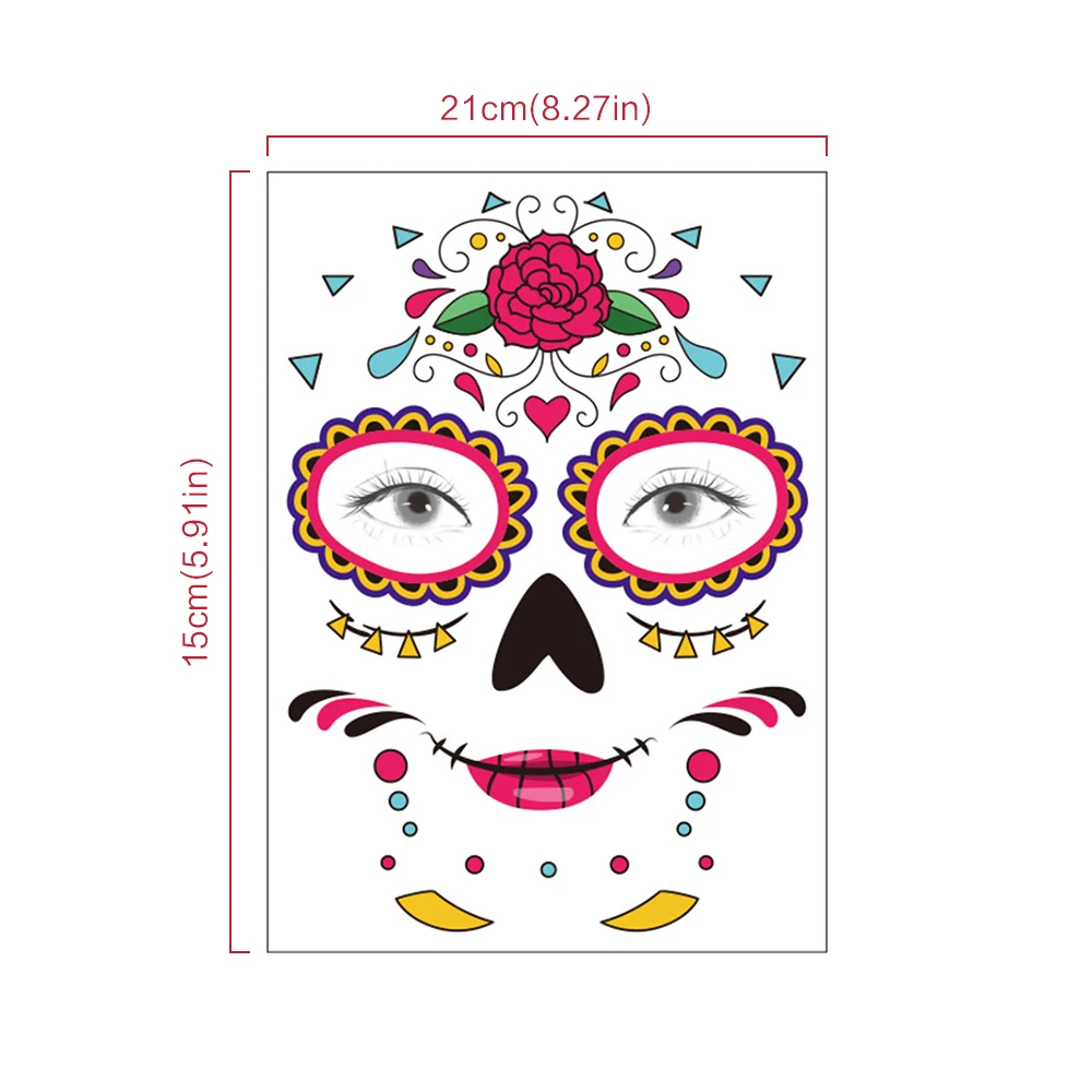 Красочные уход за кожей лица Стикеры безопасные нетоксичные воды доказательство