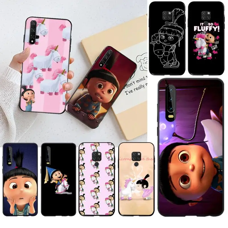 

YJZFDYRM Despicable Me Unicorn Agnes Phone Case Cover for Huawei P40 P30 P20 lite Pro Mate 20 Pro P Smart 2019 prime