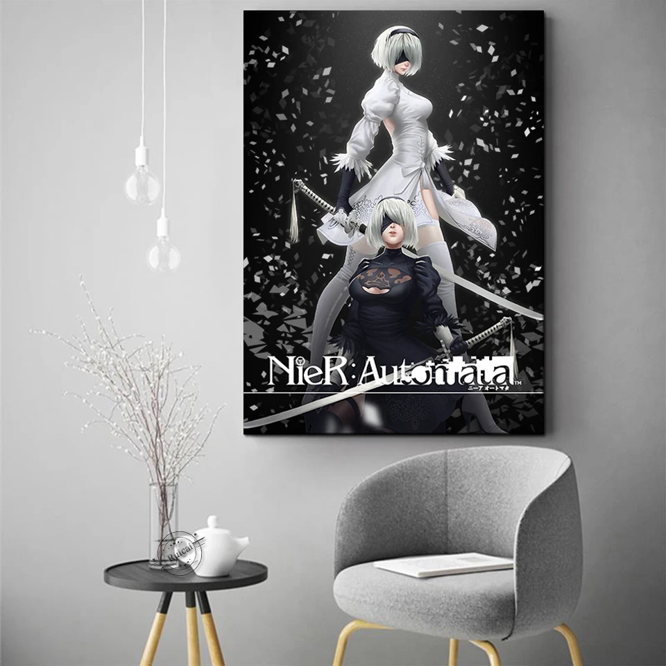 Картина на холсте с изображением девочки из японского аниме коммикса нинейер