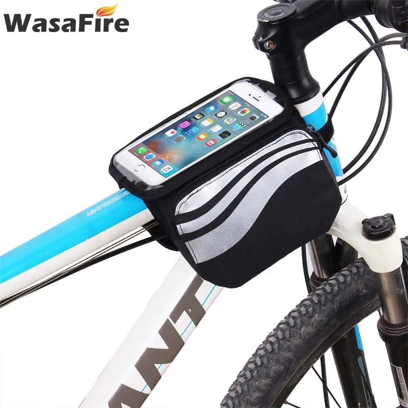 Велосипедная Передняя сумка для телефона с сенсорным экраном мобильного на