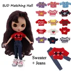 Комплект одежды для куклы Blythe = фото + джинсы для Blyth Azone 16, Одежда для куклы BJD, аксессуары для девочек нашего поколения, игрушки для творчества