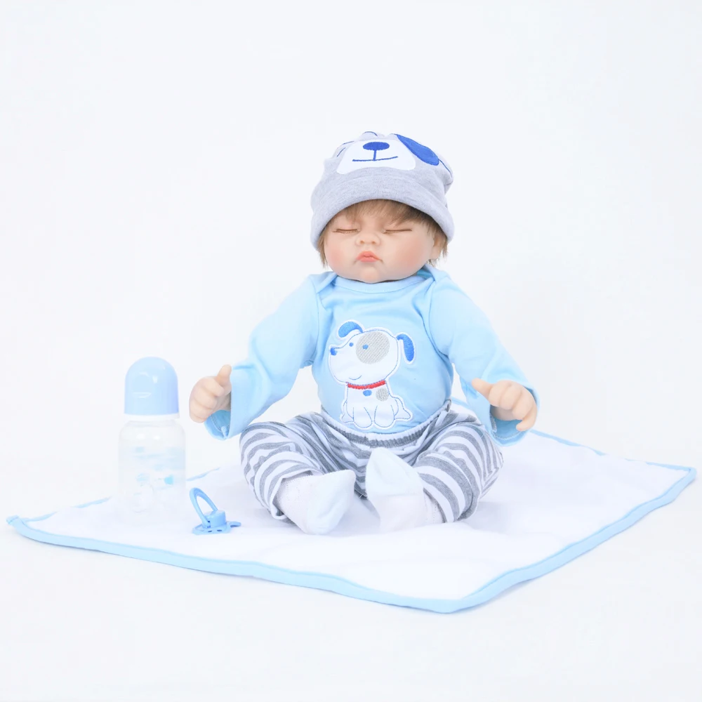 Новый стиль милая кукла Bebe Reborn Реалистичная Спящая для новорожденных с закрытыми