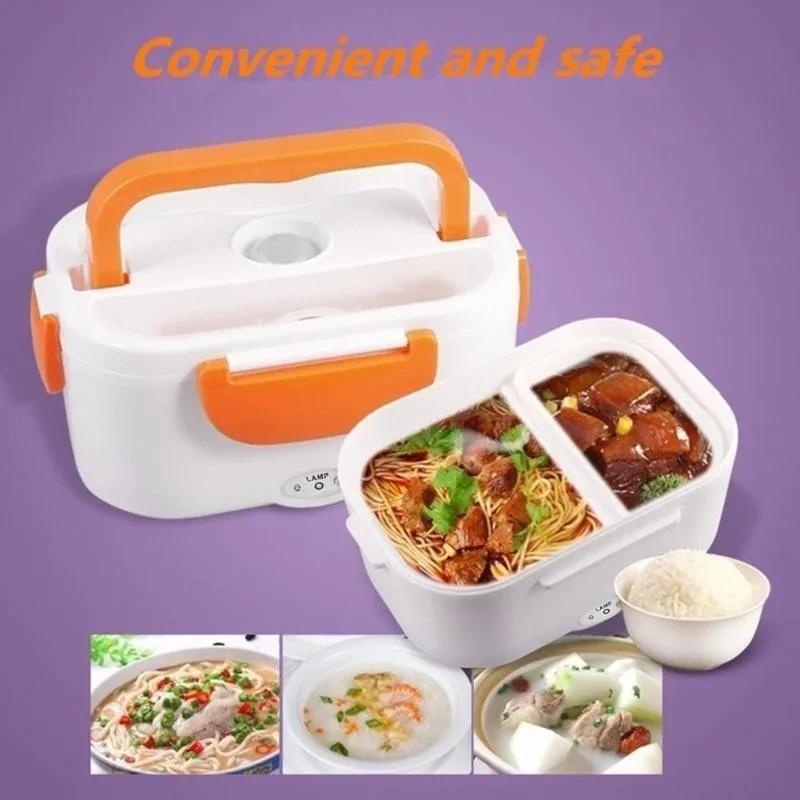 

220v/110v Lunch Box Food Container Portable Electric Heating Food Warmer Heater Rice Container Dinnerware Sets
