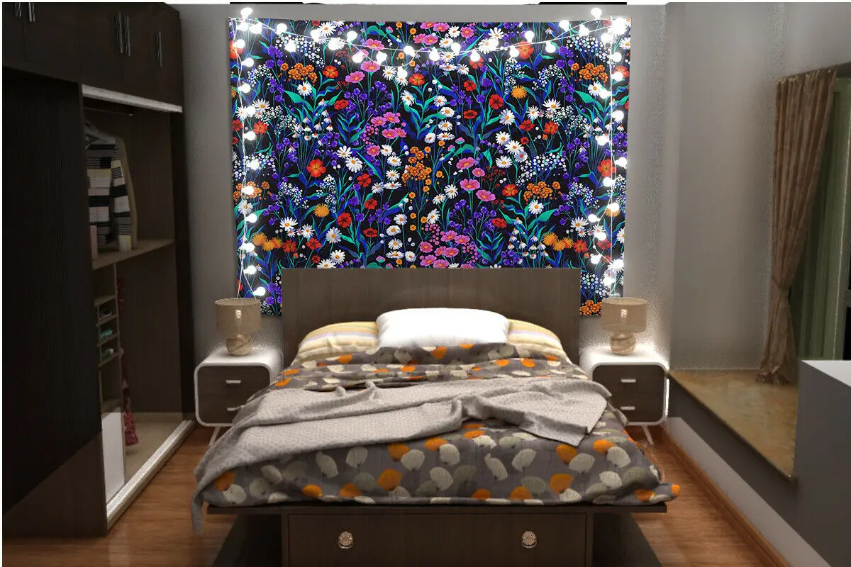 

Flower Pattern Tapestry Art Wall Hanging Home Decor