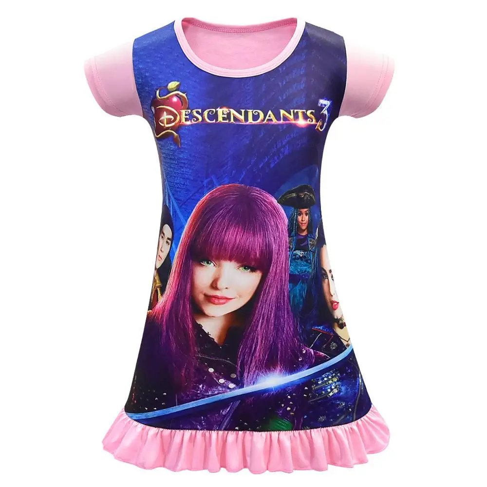 Платье для девочек Потомки платье детская роль в фильме Evie Косплей халат на