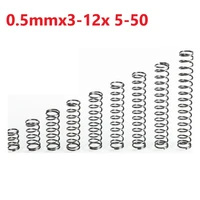 304 stainless steel compression spring compressed spring wire diameter 0 5mm return spring 10pcs