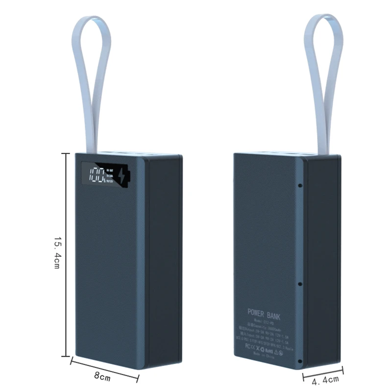 Welding Free 12*18650 Battery DIY Power Bank Case QC3.0 Wireless Charge Mobile Phone Charge 18650 battery Holder Charging Box