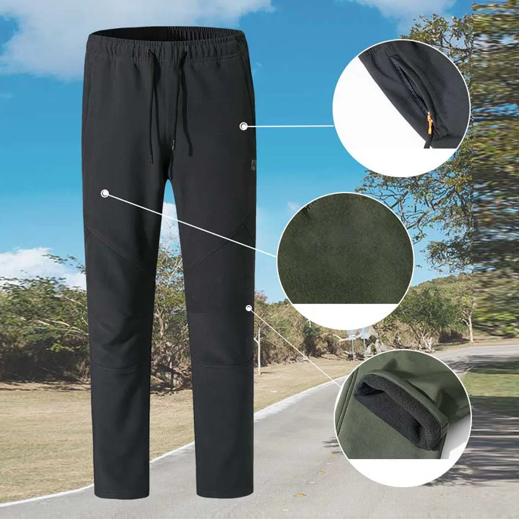Мужские водонепроницаемые ветрозащитные штаны SAGACE Утепленные длинные брюки для