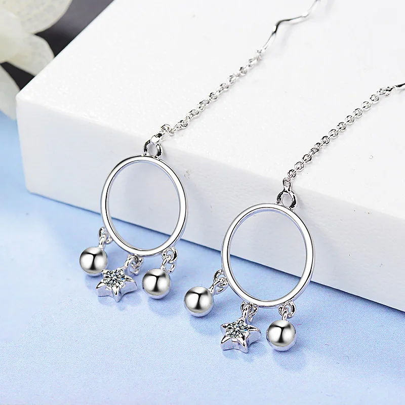 Корейские волнистые серьги ювелирное изделие Геометрическая Звезда женские