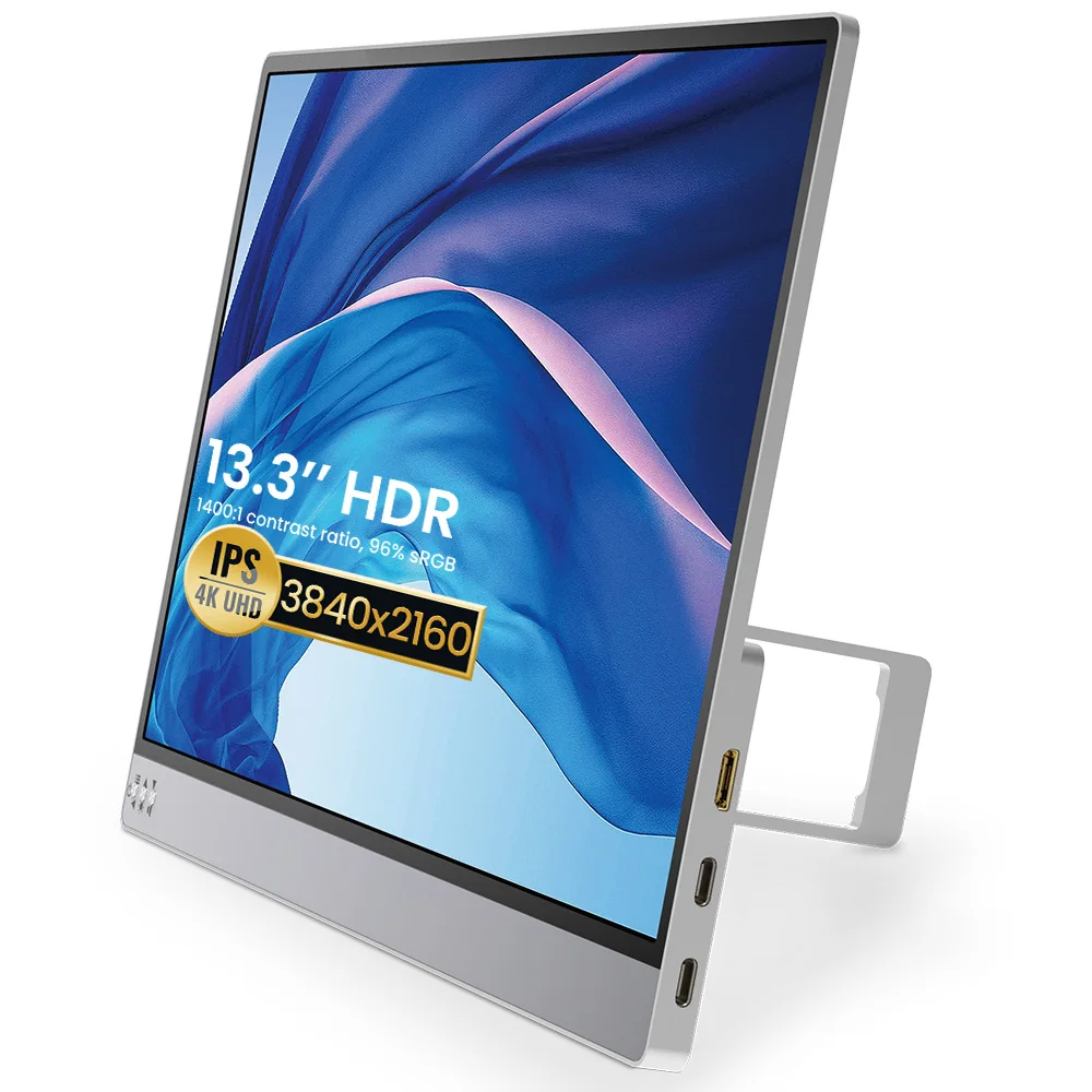 저렴한 4K 터치 스크린 모니터 휴대용 LCD 디스플레이 IPS 라즈베리 파이 게임 화면 X 박스 시리즈 X PS4 노트북 HDMI 모니터 13.3 인치