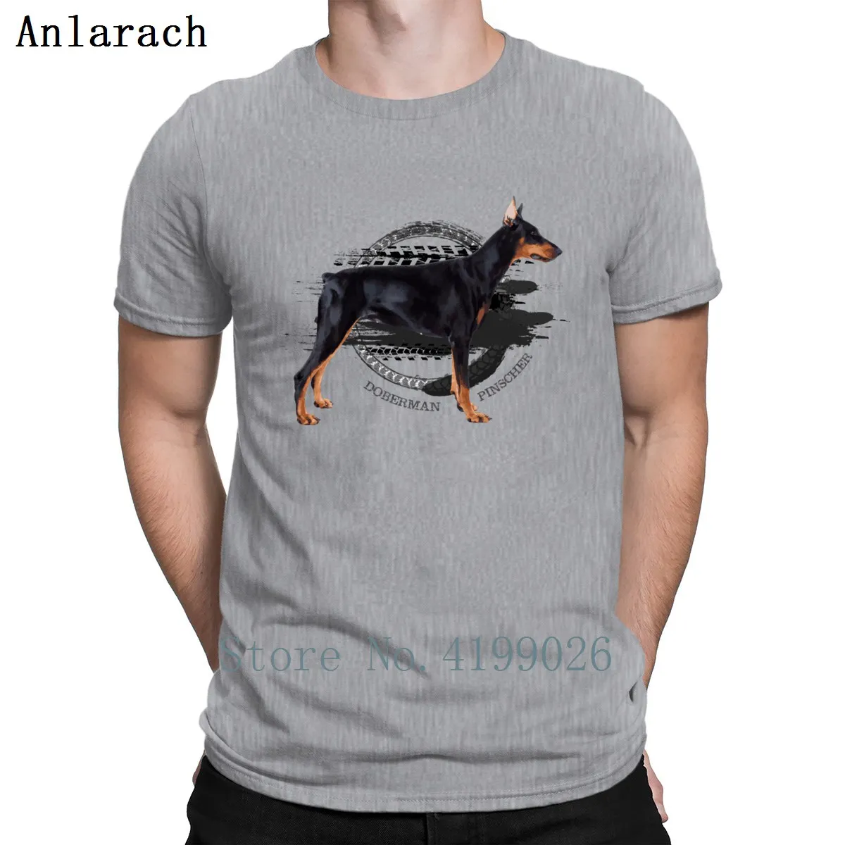 Dobermann Доберман Пинчер футболки хип-хоп создать против морщин наряд Мужская