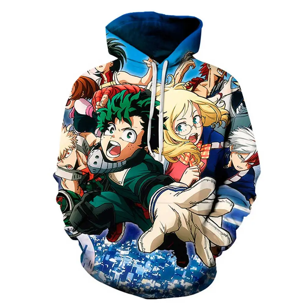 

Nowy 3D drukowane My Hero Academia bluzy kobiety Cartoon Deku przebranie na karnawa bluza