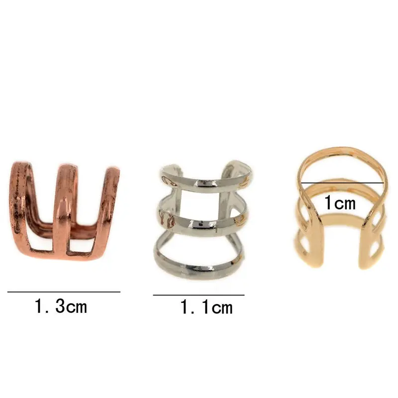 1 пара новинка панк-рок клипсы для ушей без пирсинга серебряные золотые бронзовые